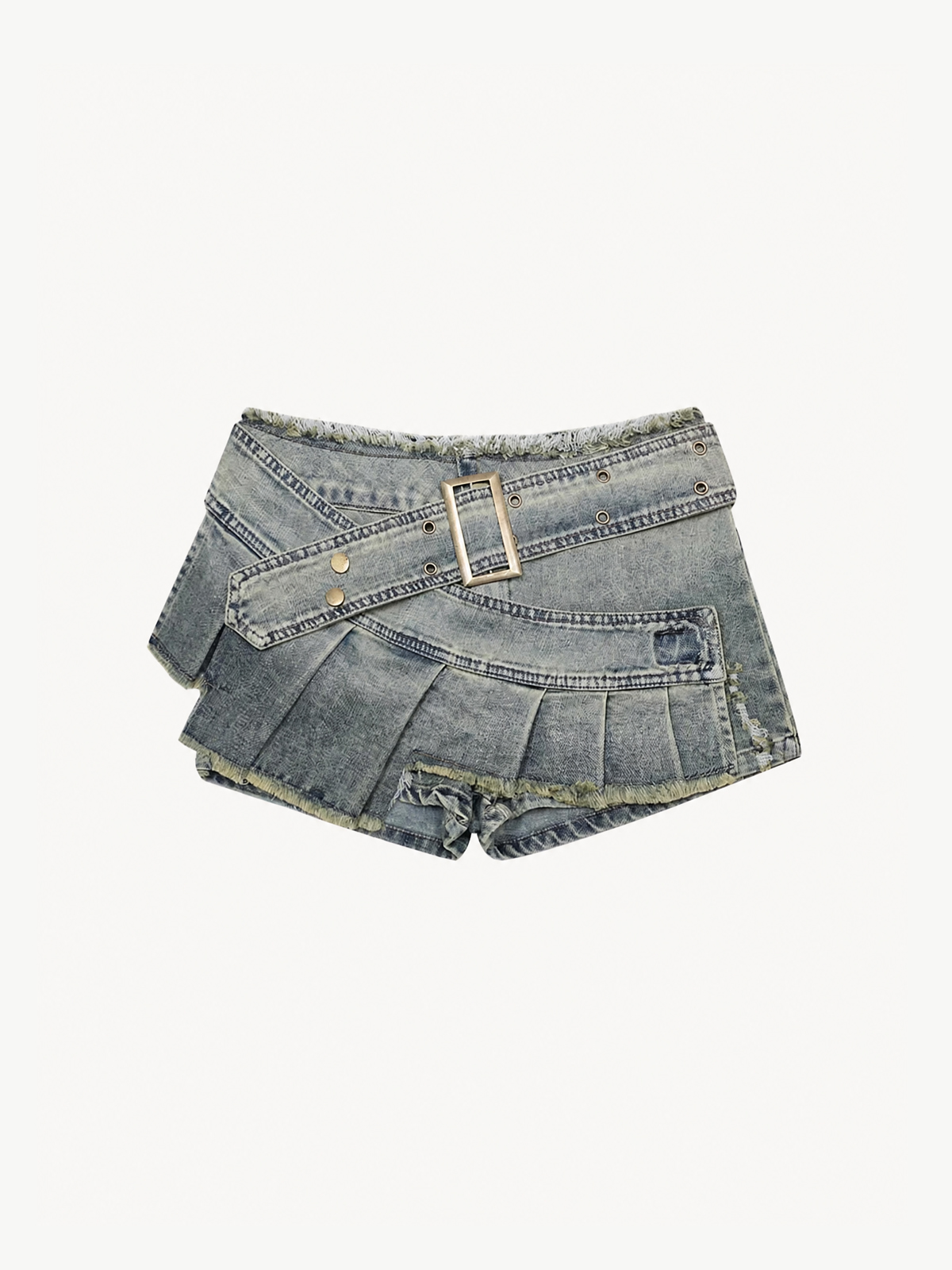 [Copy][Copy][Copy][Copy][Copy]OYL-Lab Star Patch Washed Denim Jorts