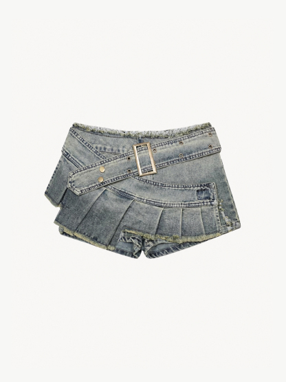[Copy][Copy][Copy][Copy][Copy]OYL-Lab Star Patch Washed Denim Jorts