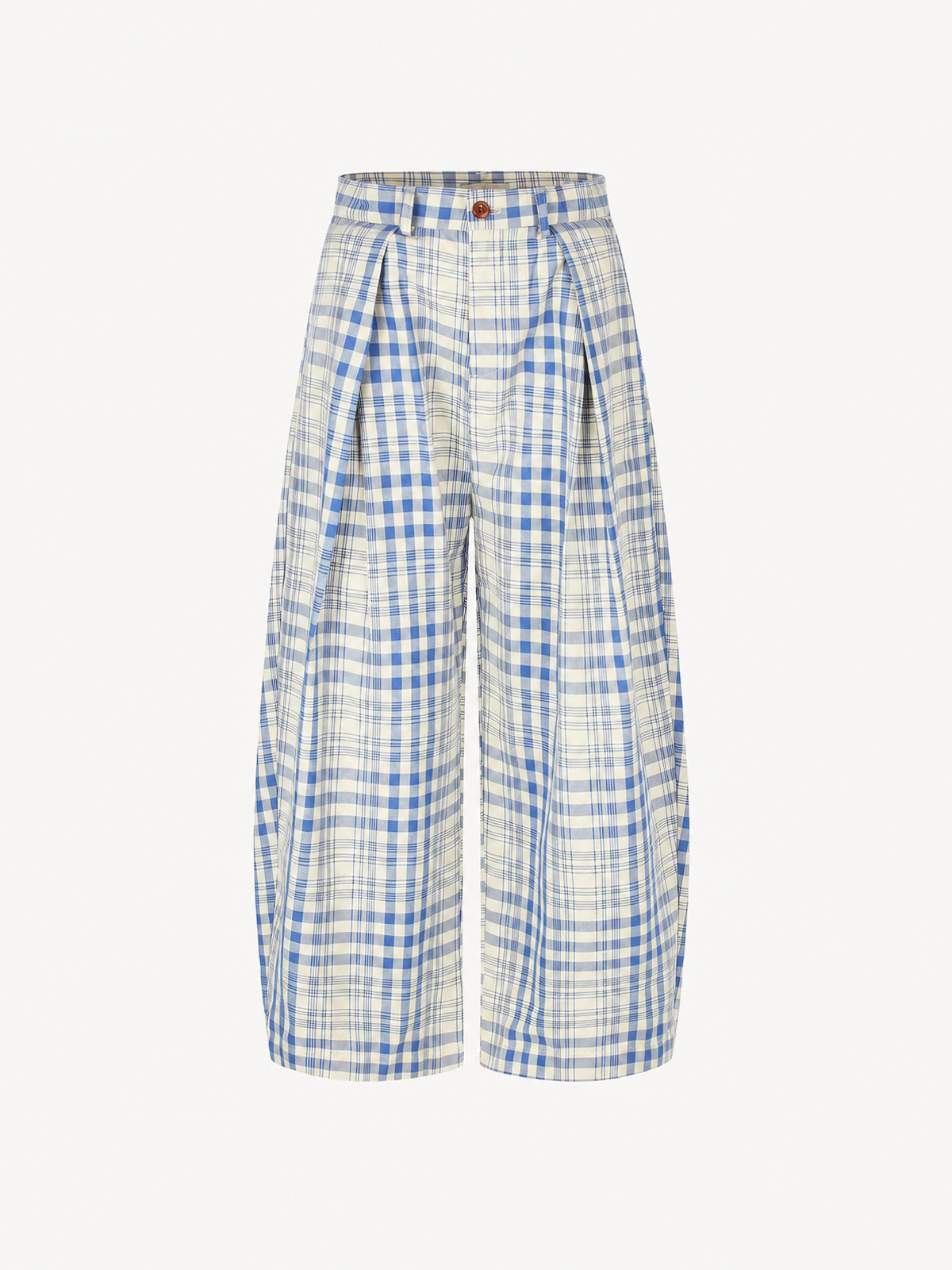 OYL-Lab Pleated Plaid Casual Trousers