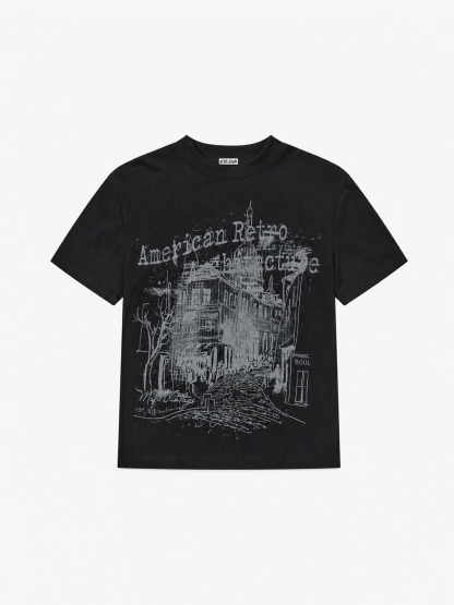 [Copy][Copy][Copy][Copy][Copy][Copy]OYL-Lab  Acid Wash Thorn Crown Portrait Tee