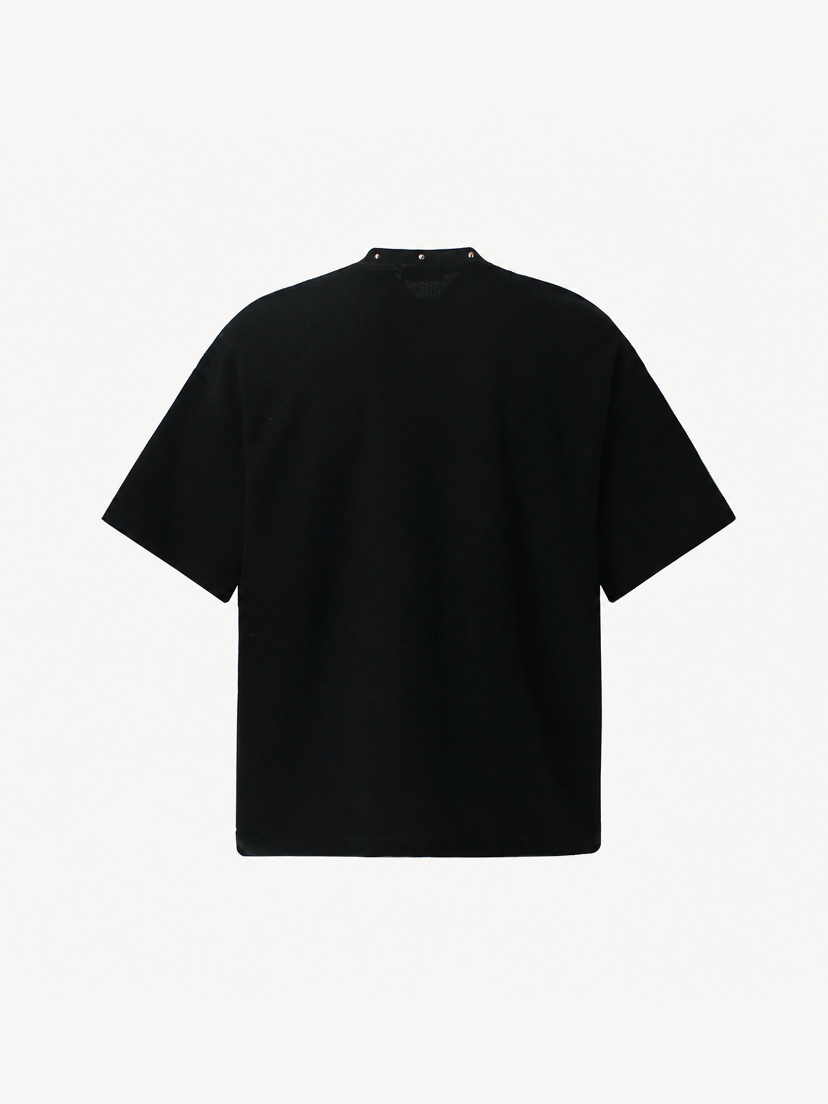 OYL-Lab Stud Collar Cross Figure  Waffle Tee
