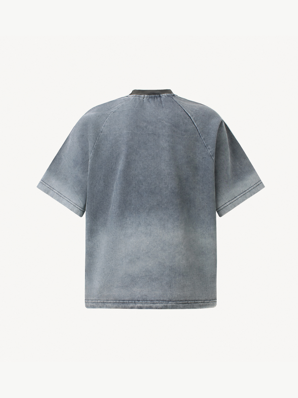 OYL-Lab Frayed Patch Embroidery Acid Wash Tee