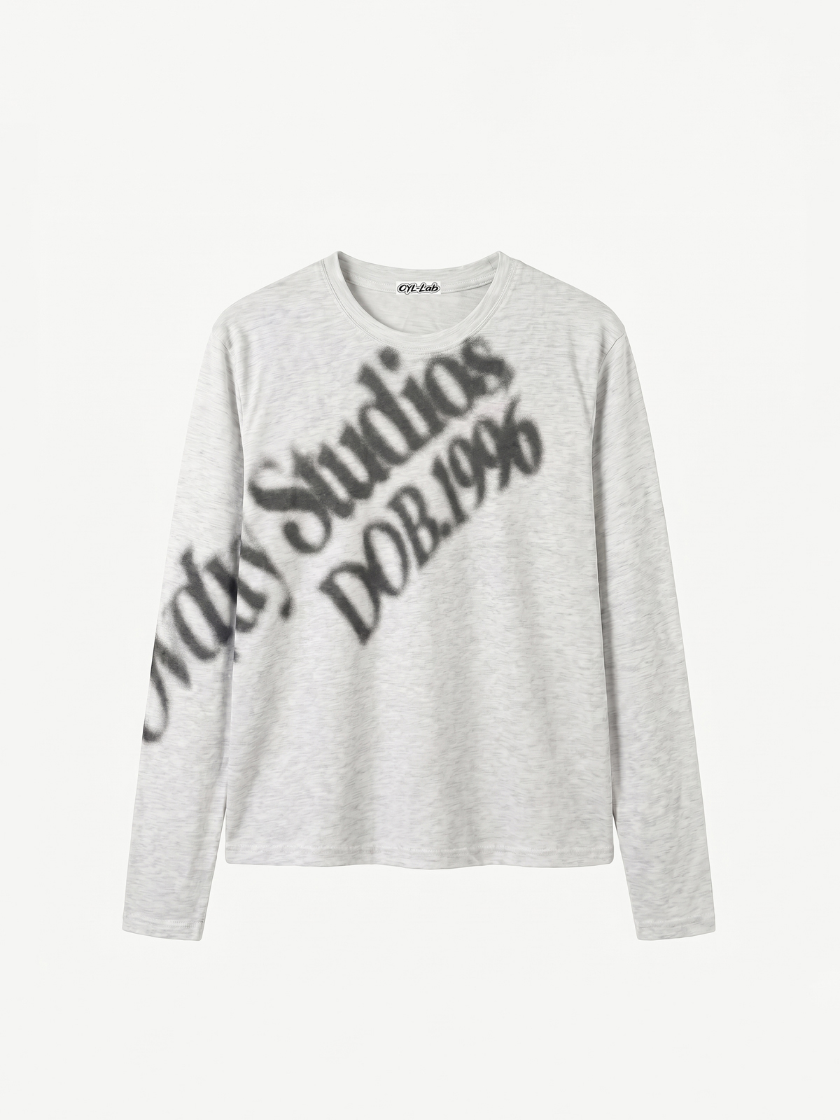 OYL-Lab Blur Text Long Sleeve Tee
