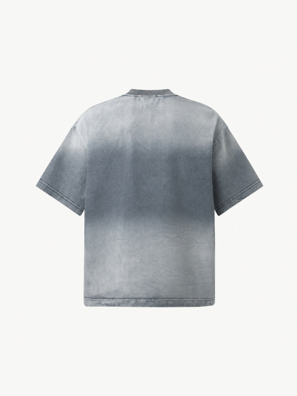OYL-Lab Gradient Washed  Patch Embroidery Tee