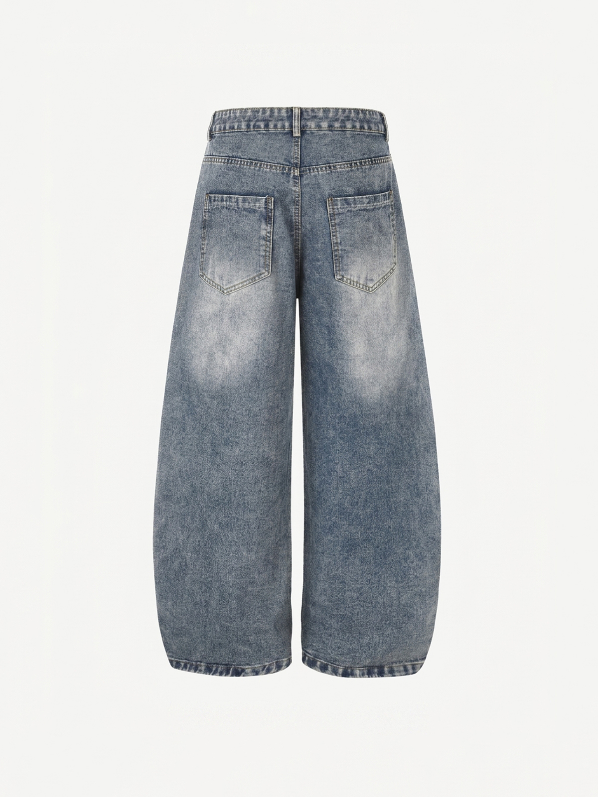 OYL-Lab Dachshund Towel Embroidery Baggy Jeans