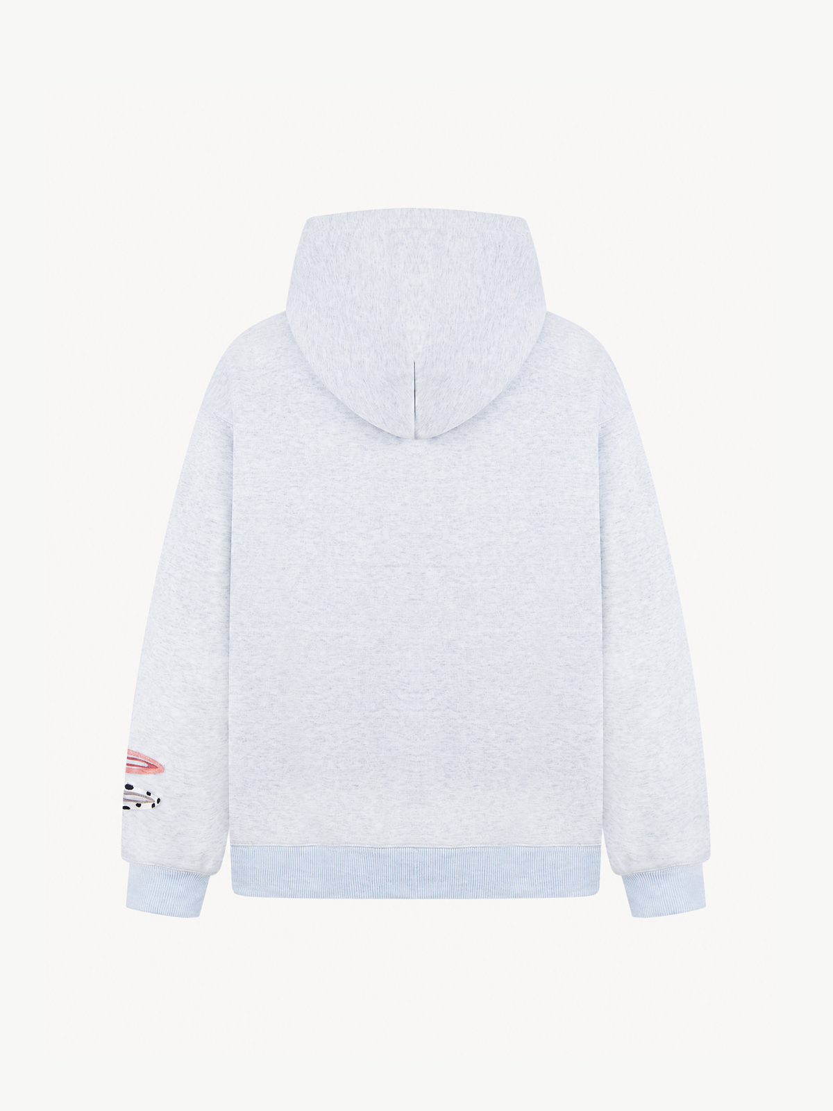OYL-Lab 3D Hair Clip Decor Zip Up Hoodie