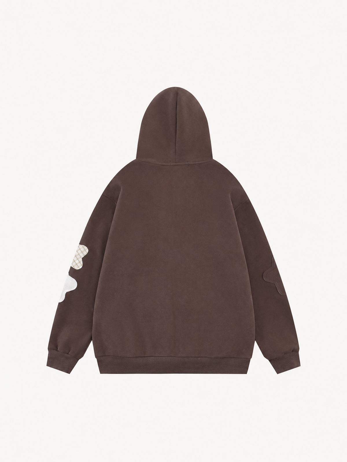 OYL-Lab Star Patch Button Detail Zip Up Hoodie