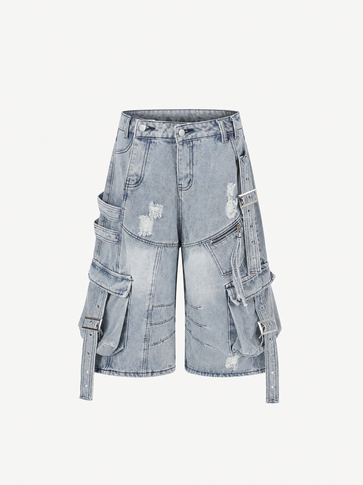 [Copy][Copy]OYL-Lab Star Patch Washed Denim Jorts