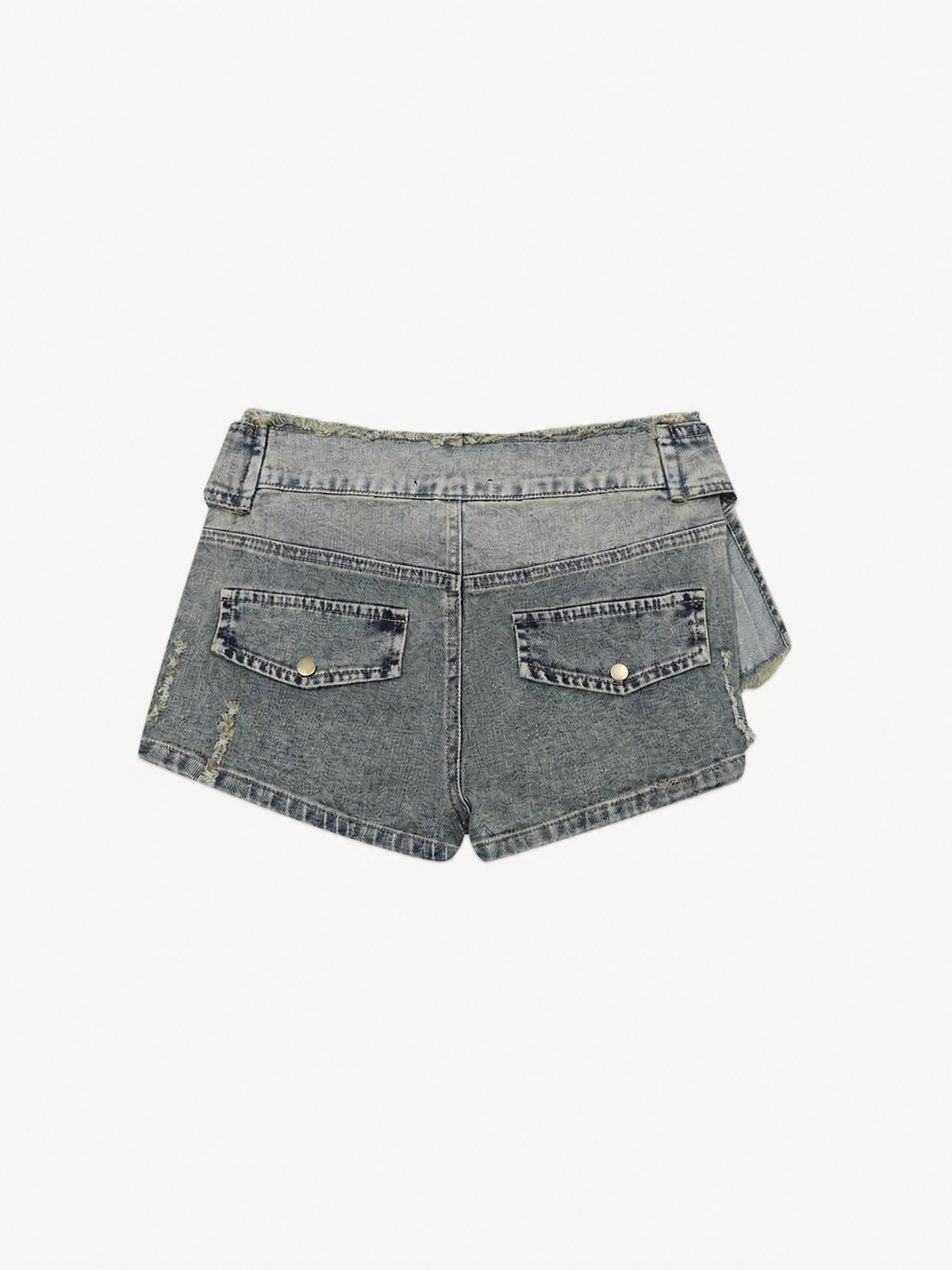 [Copy][Copy][Copy][Copy][Copy]OYL-Lab Star Patch Washed Denim Jorts