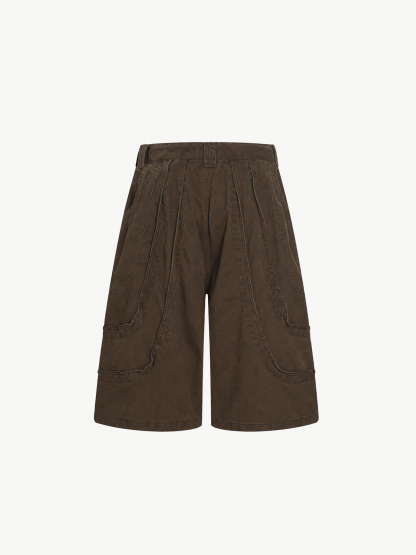 OYL-Lab Deconstructed Seam Panel Cargo Shorts