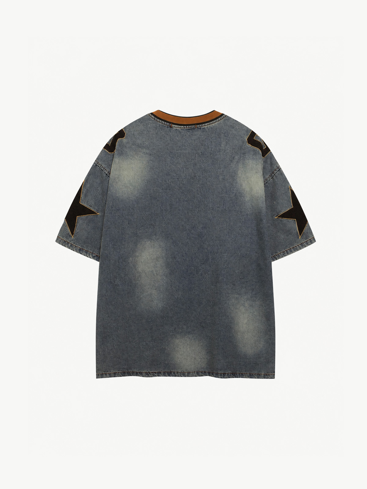 OYL-Lab Varsity  Star Patch  V Neck Tee