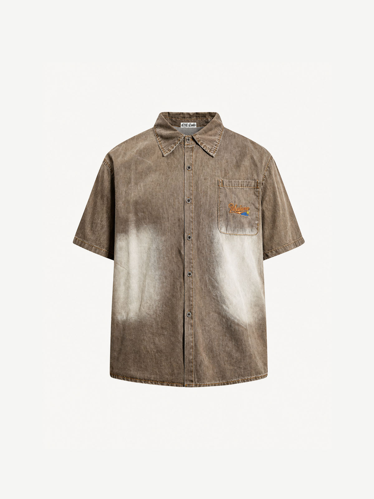OYL-Lab Gradient Bleach Washed Short Sleeve Shirt