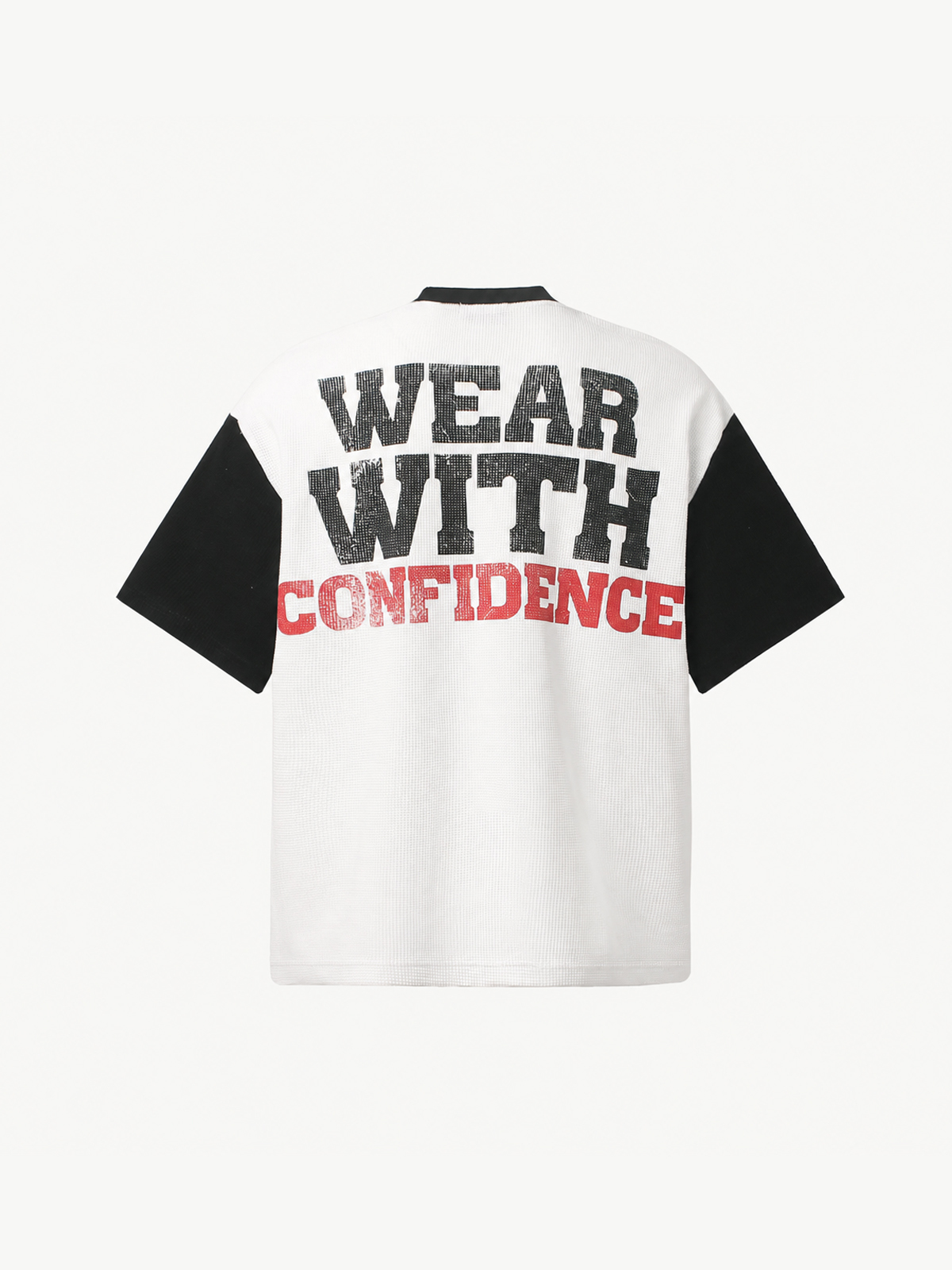 OYL-Lab Vintage Heart Slogan Waffle Tee