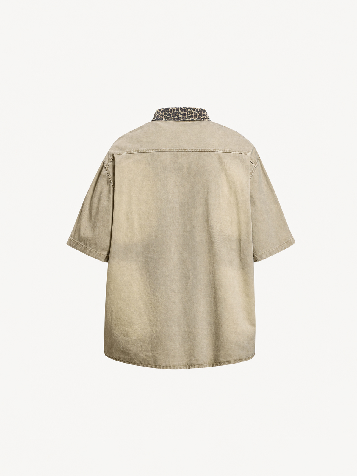 OYL-Lab Leopard Patch Cross Vintage Wash Shirt