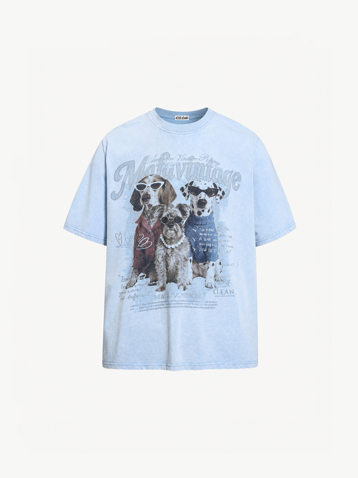 OYL-Lab Washed Cool Puppy Graphic Tee