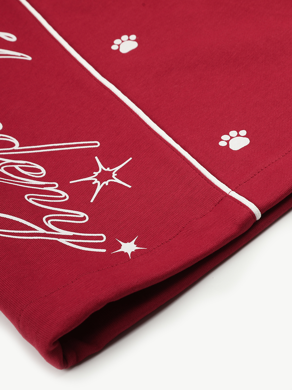 OYL-Lab Paw & Star Print Curved Balloon‑Leg Sweatpants