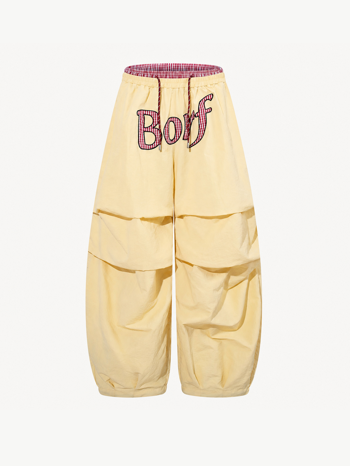 OYL-Lab Crinkle  Embroidery Parachute Pants