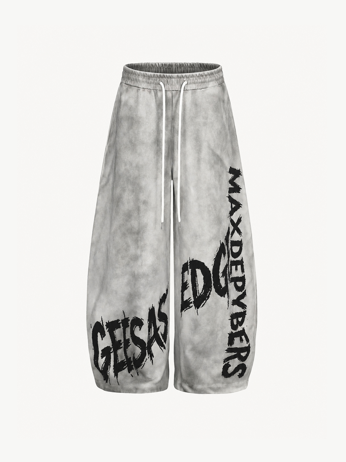 OYL-Lab Vintage Washed Graffiti Print Baggy Sweat Pants
