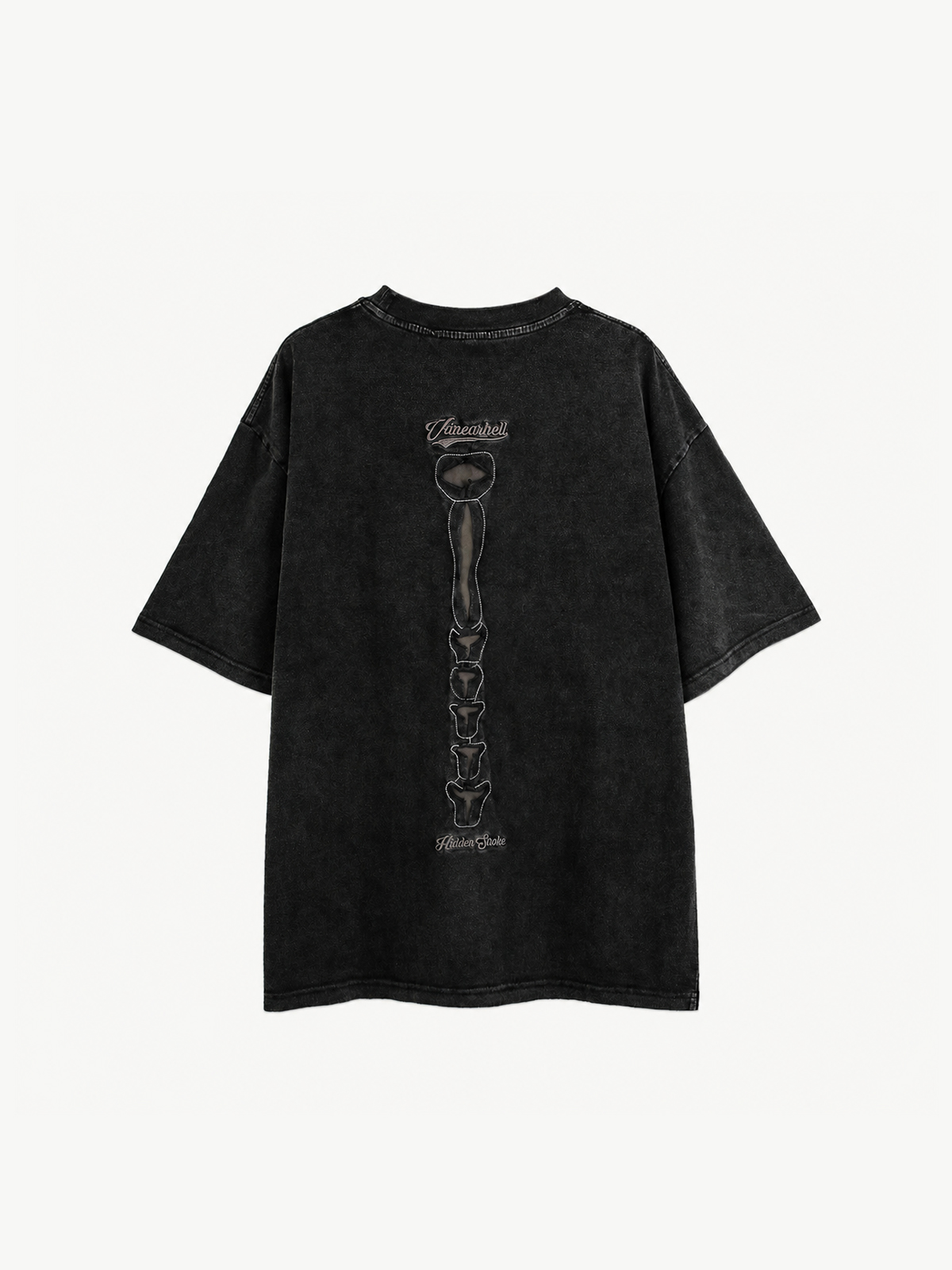 OYL-Lab Cutout Skeleton  Embroidery Washed Tee