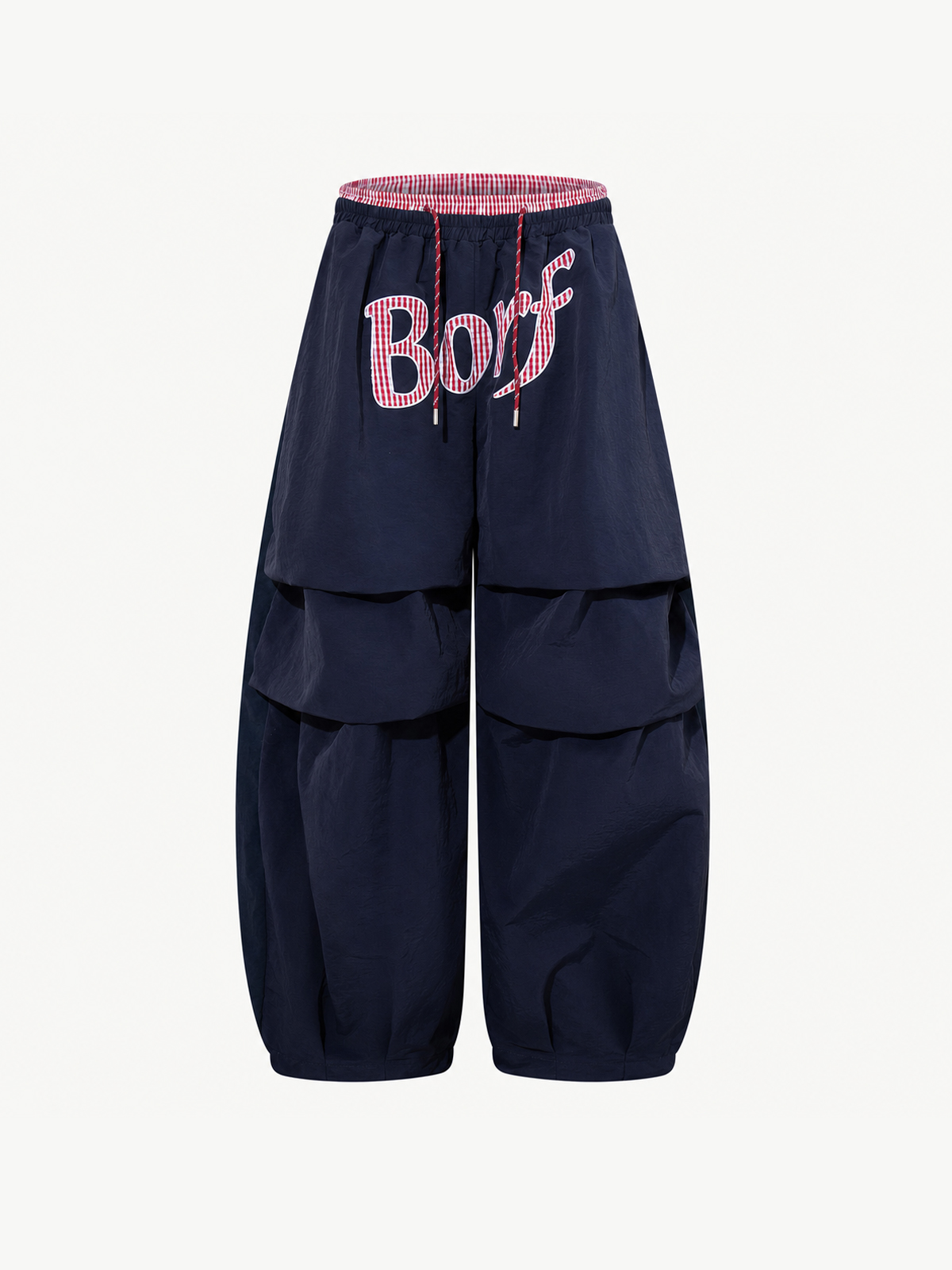 OYL-Lab Crinkle  Embroidery Parachute Pants