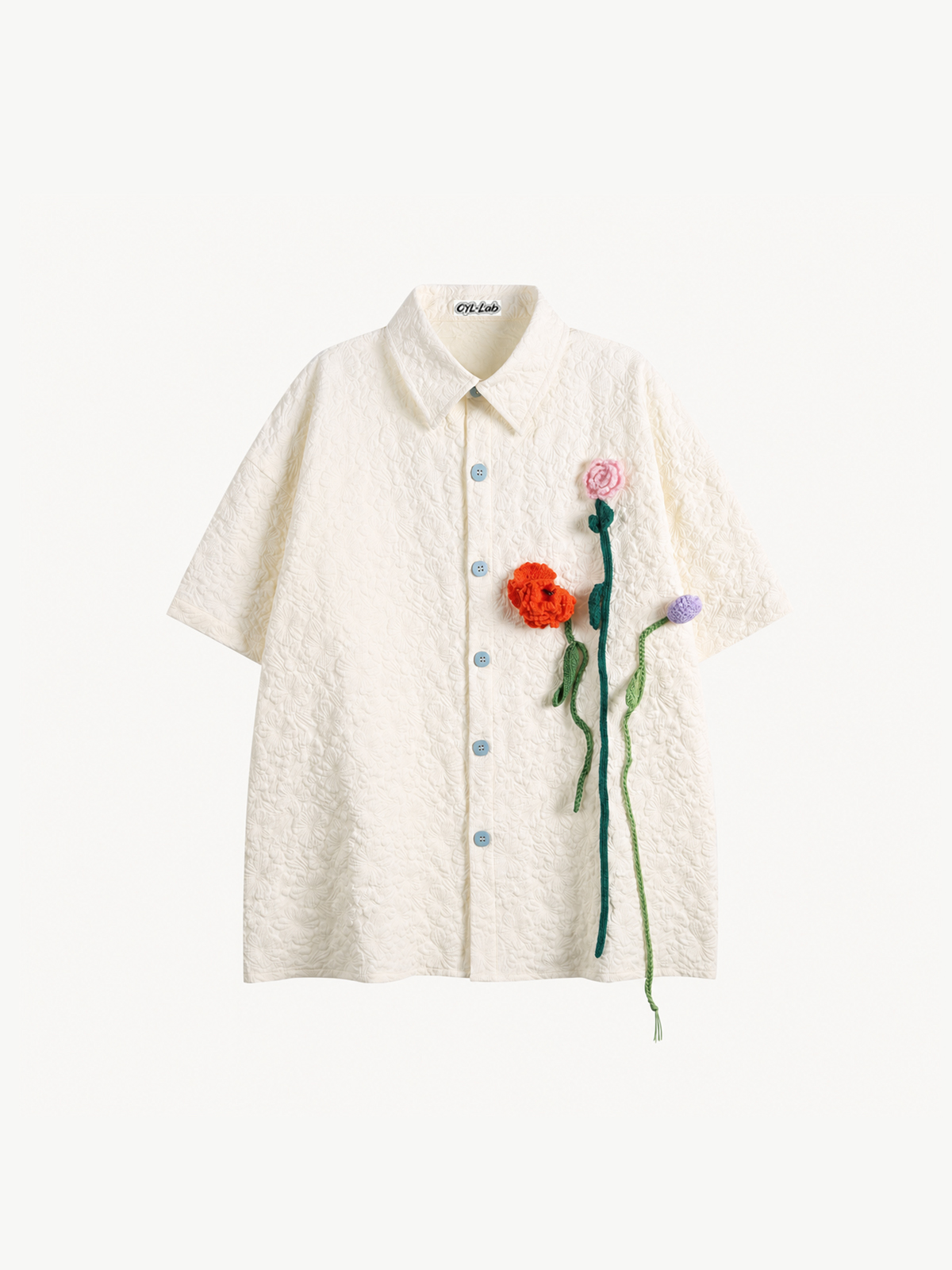 OYL-Lab 3D Floral Short Sleeve Shirt