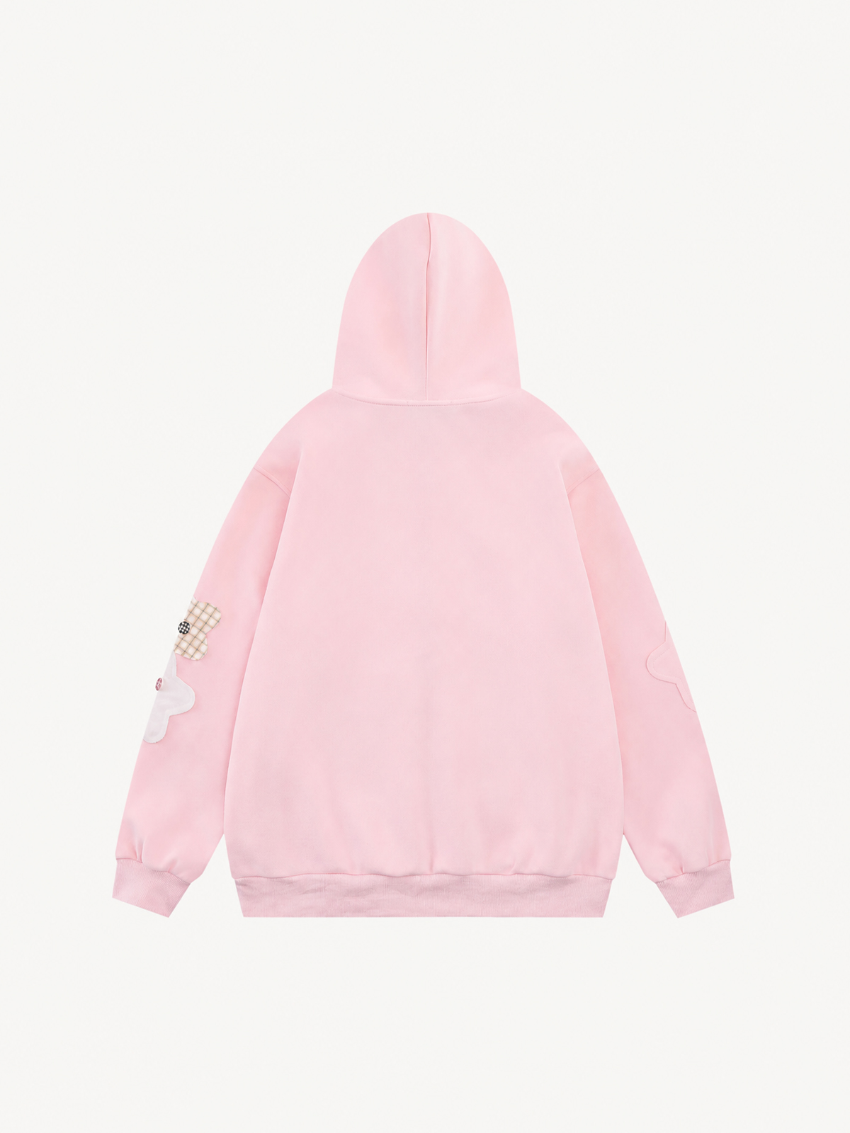 OYL-Lab Star Patch Button Detail Zip Up Hoodie