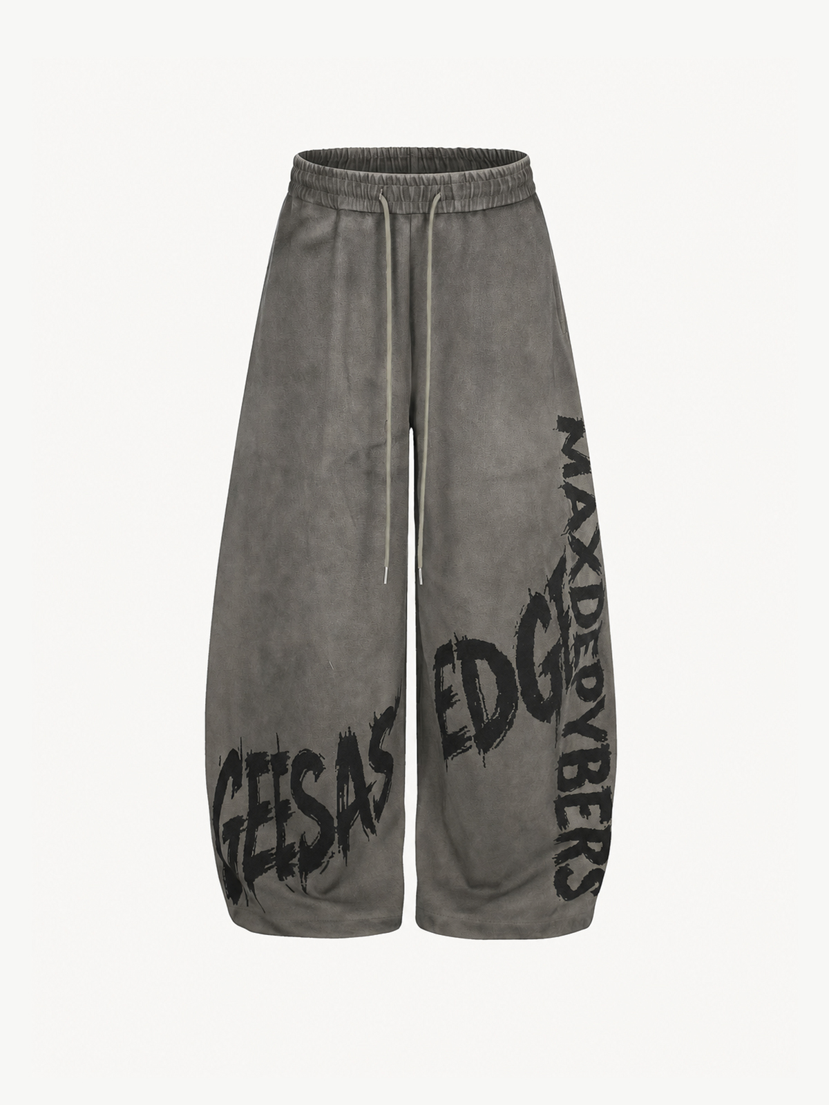 OYL-Lab Vintage Washed Graffiti Print Baggy Sweat Pants