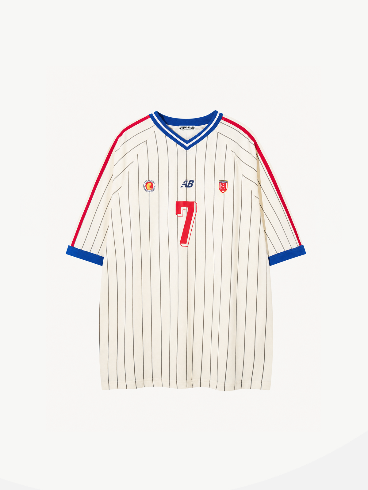 差图Vintage Striped #7 Soccer Jersey Tee