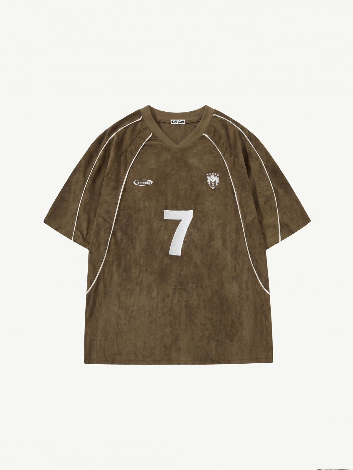 OYL-Lab Suede Soccer Jersey #7 V Neck Tee