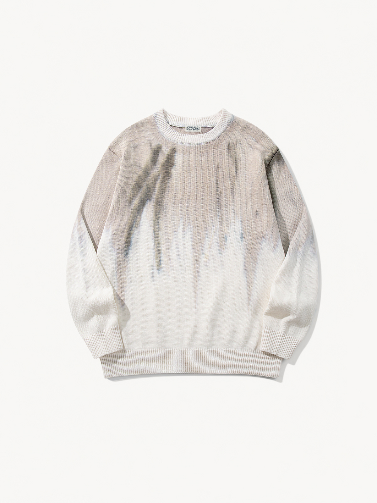 OYL-Lab Gradient Tie‑Dye Crewneck Sweater
