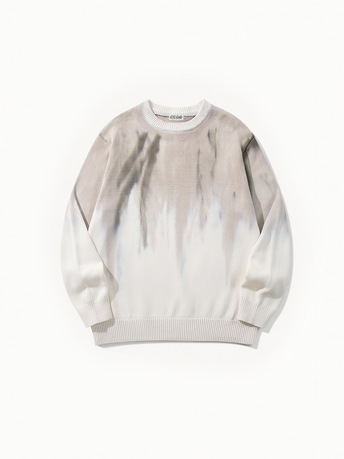 OYL-Lab Gradient Tie‑Dye Crewneck Sweater