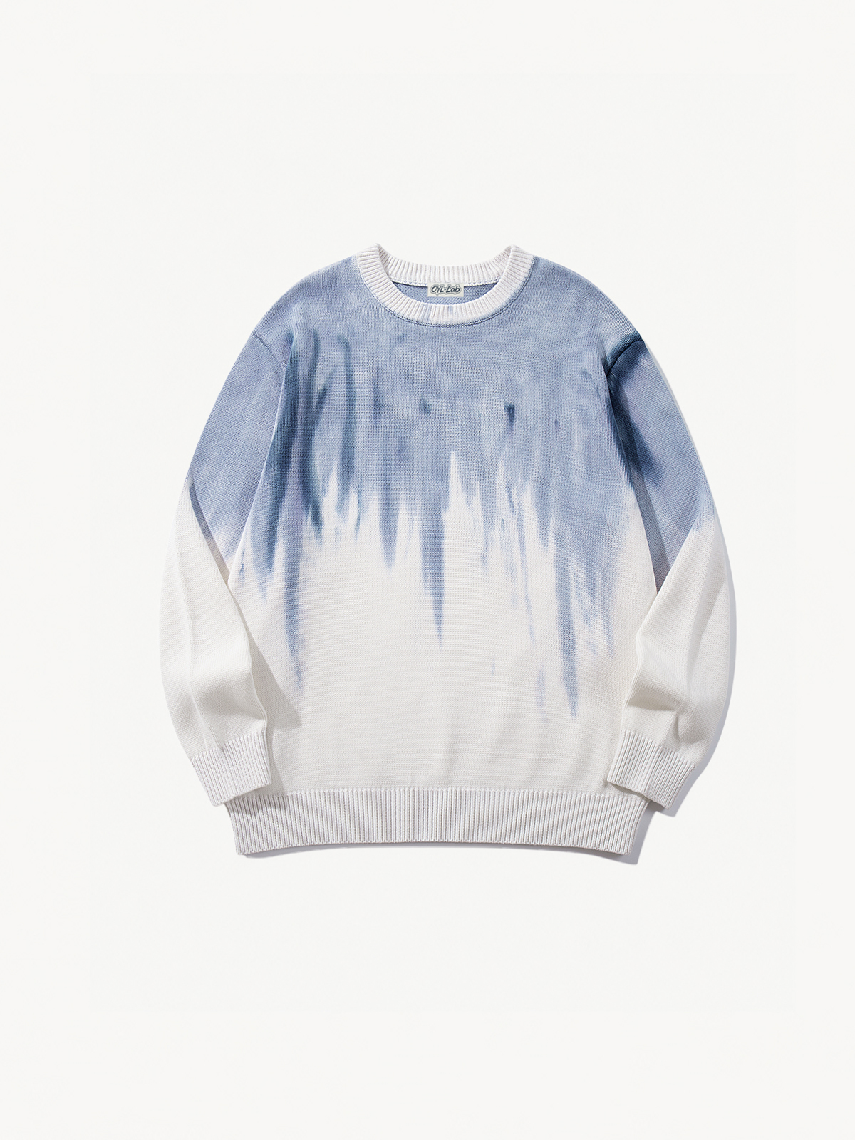 OYL-Lab Gradient Tie‑Dye Crewneck Sweater