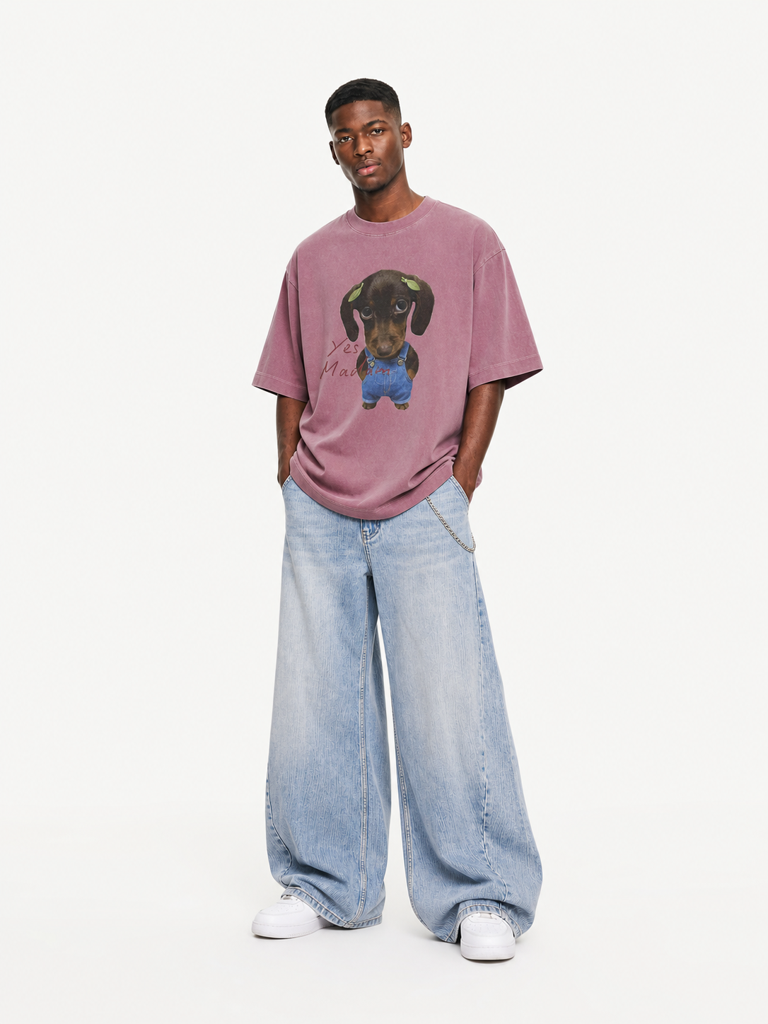 [Copy]OYL-Lab  Acid Wash Thorn Crown Portrait Tee