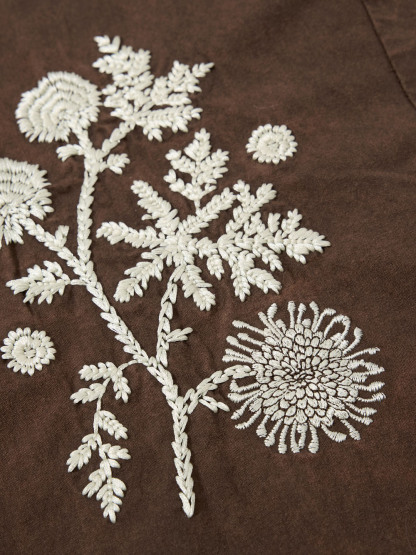 OYL-Lab Floral Embroidery Long Sleeved Shirt