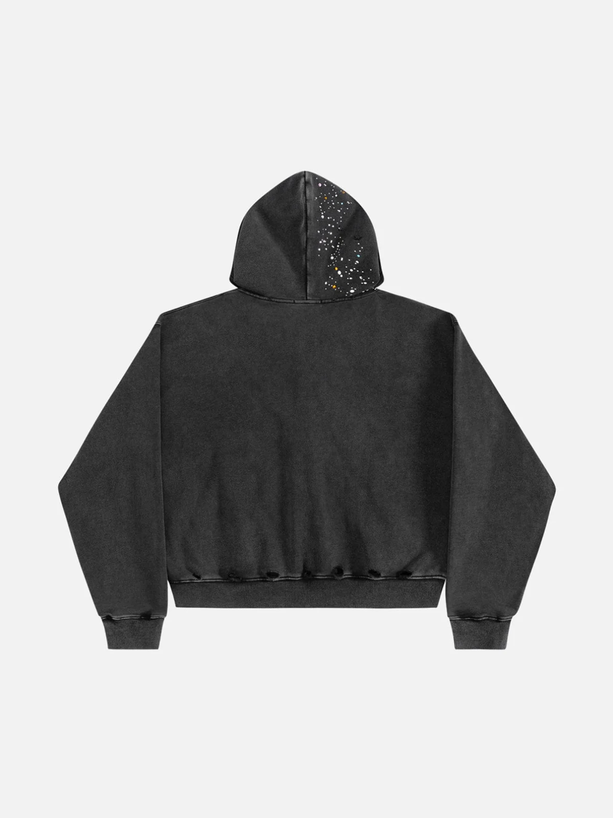 Vintage Washed Black Star Embellished Zip Up Oversized Hoodie Jacket [erp-image:f1586b10d5fc6fad19bcf745]