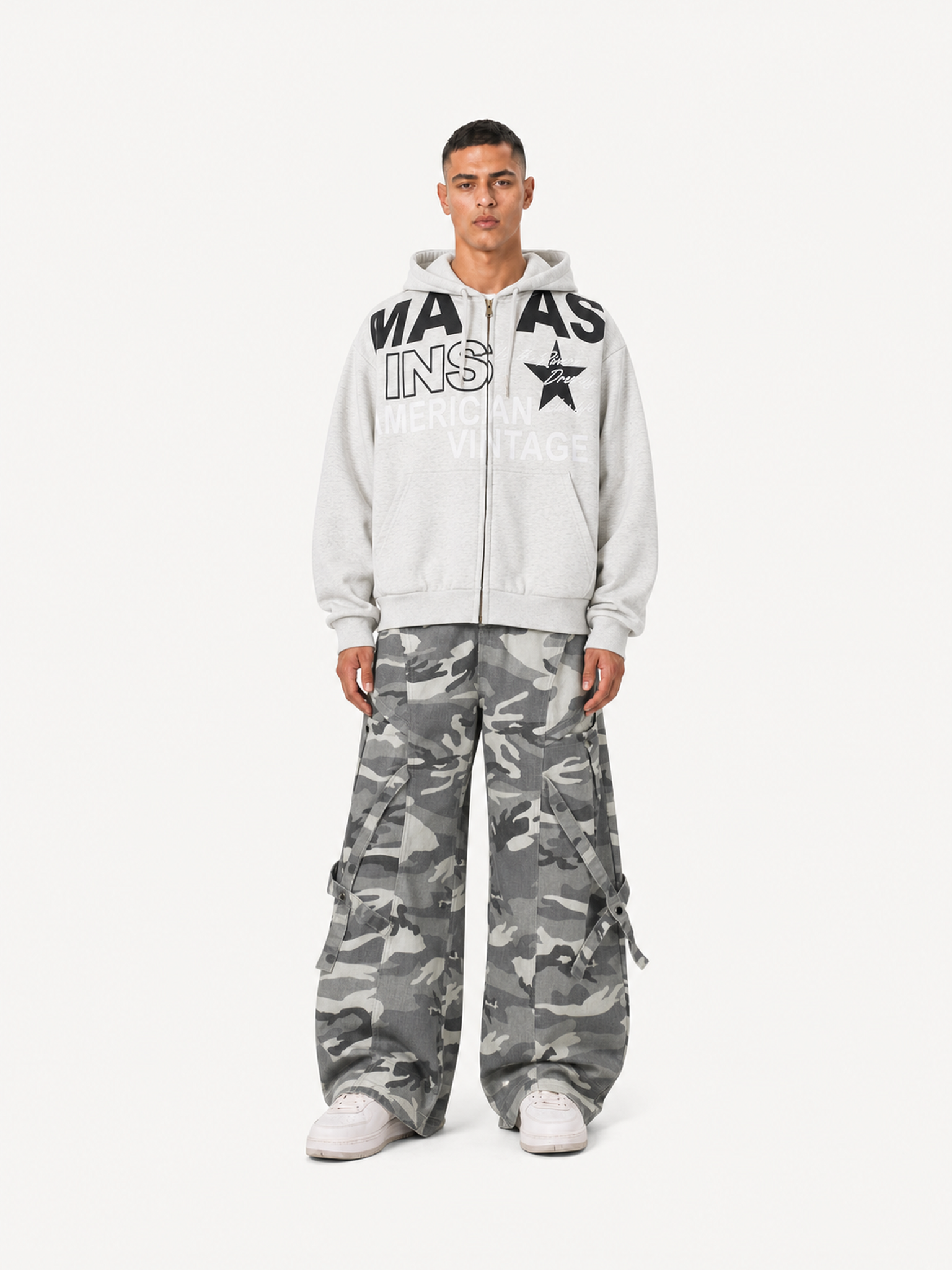 OYL-Lab Camouflage Strap Detail Cargo Pants
