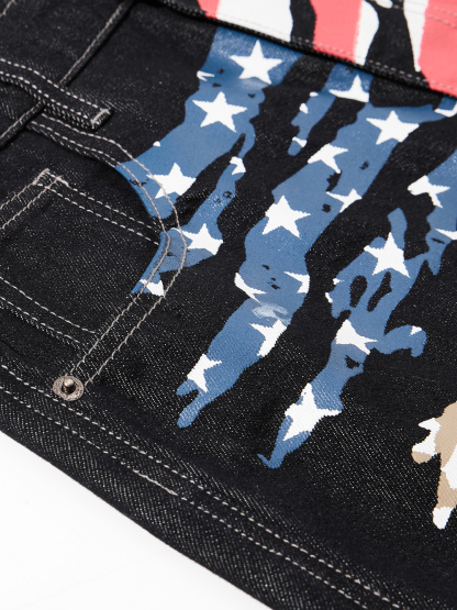 OYL-Lab Camo USA Flag Baggy Jeans