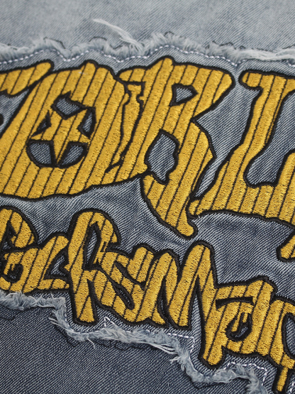 OYL-Lab Gradient Washed  Patch Embroidery Tee