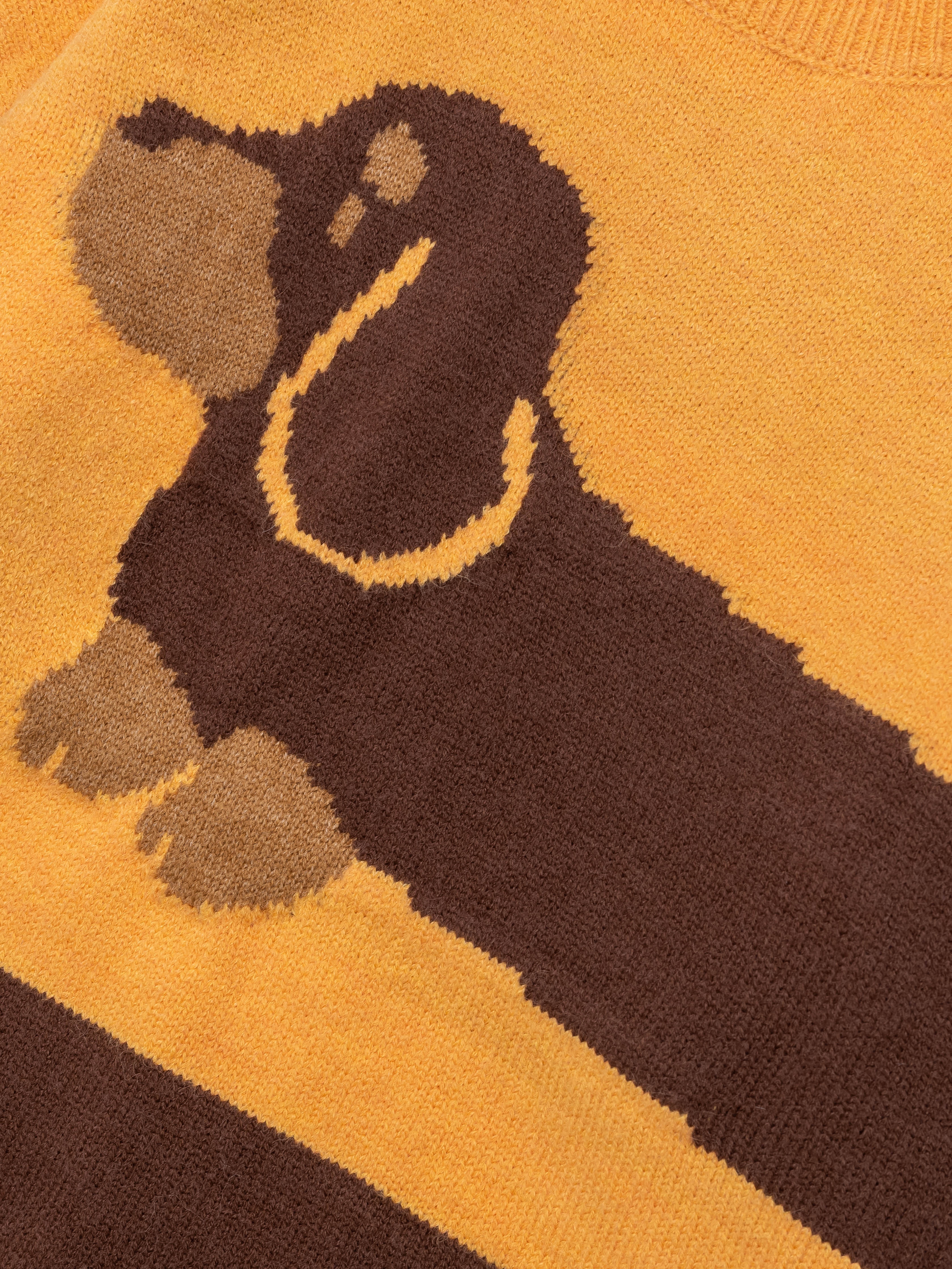 OYL-Lab Dachshund Jacquard Stripe Sweater