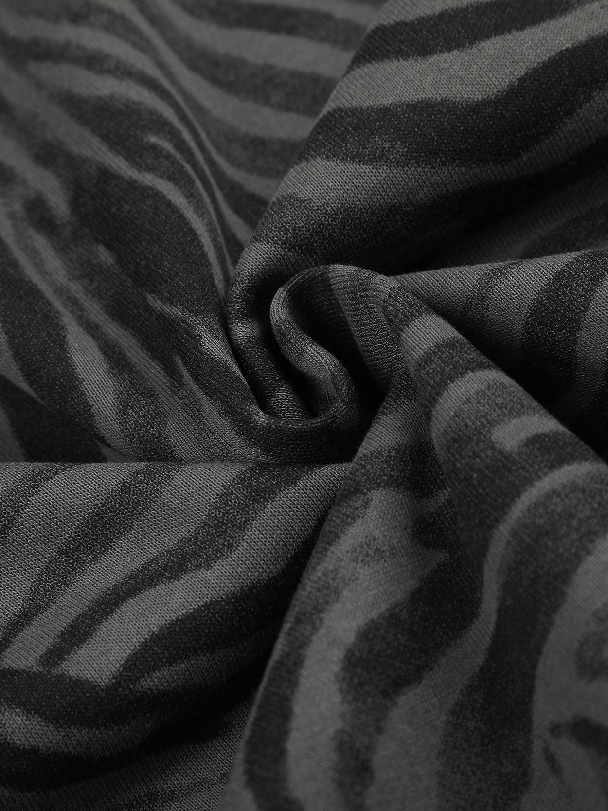 OYL-Lab Zebra Print Studded Zip Up Hoodie
