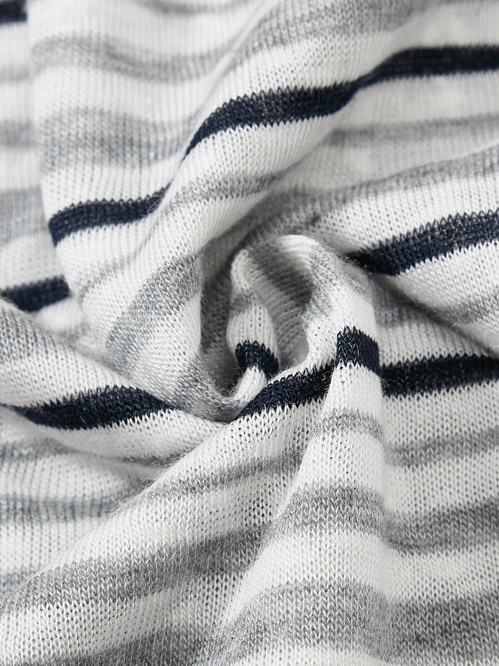 OYL-Lab Stripe Henley Neck  Vintage Print  Tee