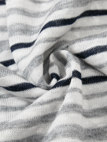OYL-Lab Stripe Henley Neck  Vintage Print  Tee