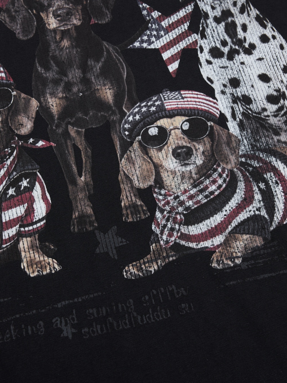 OYL‑Lab Retro Puppy Print Faded Gradient Sweatshirt