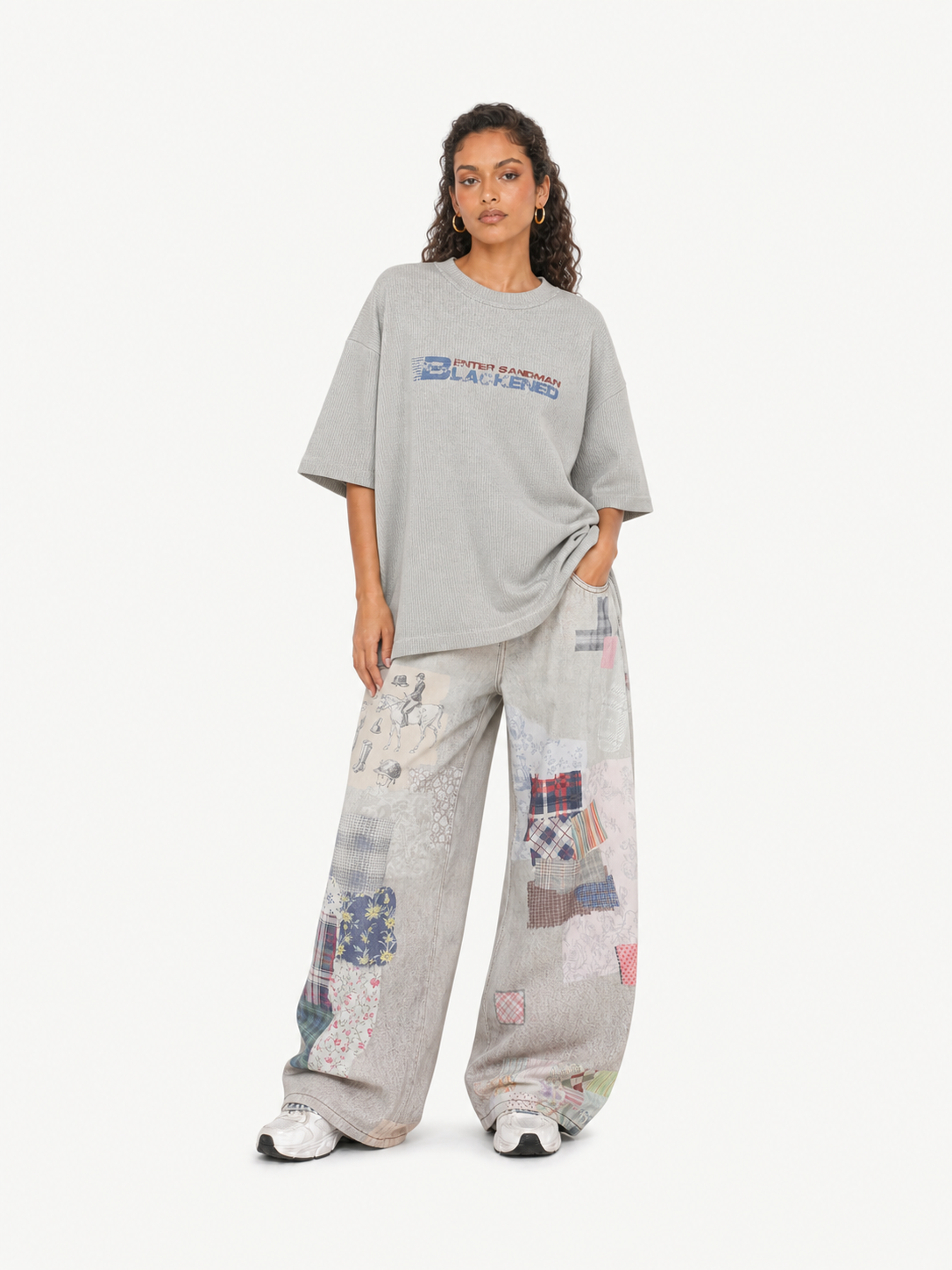 OYL-Lab Waffle Rib Distressed Letter Print Tee