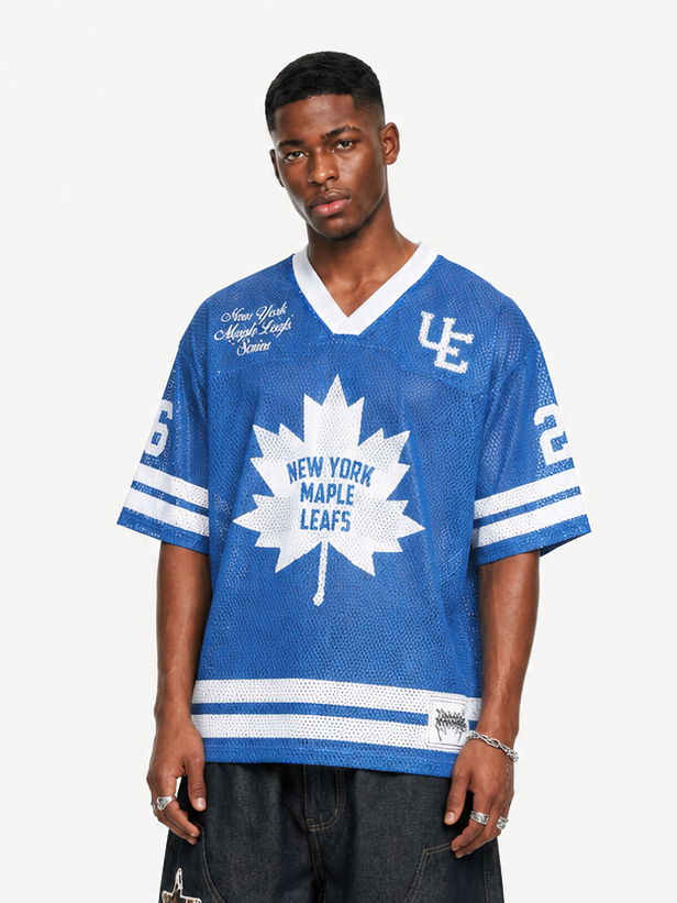 OYL-Lab Mesh Maple Leaf Graphic Jersey Tee