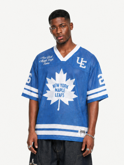 OYL-Lab Mesh Maple Leaf Graphic Jersey Tee