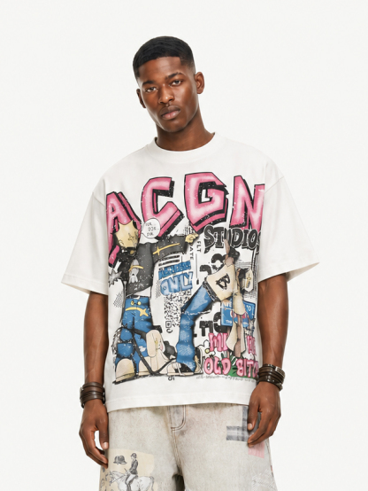 OYL-Lab Graffiti Cartoon Character Tee