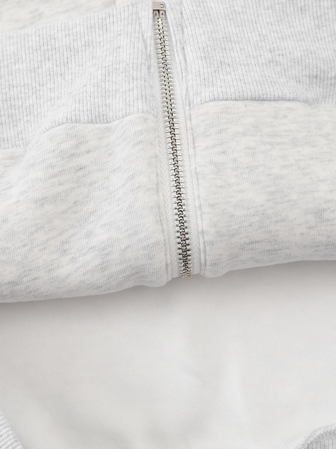 OYL-Lab Star Patch Button Detail Zip Up Hoodie
