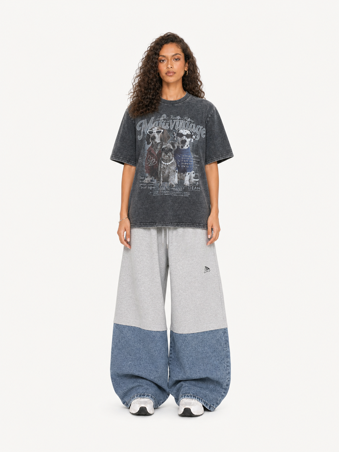 OYL-Lab Two-Tone Sweat  Baggy Pants