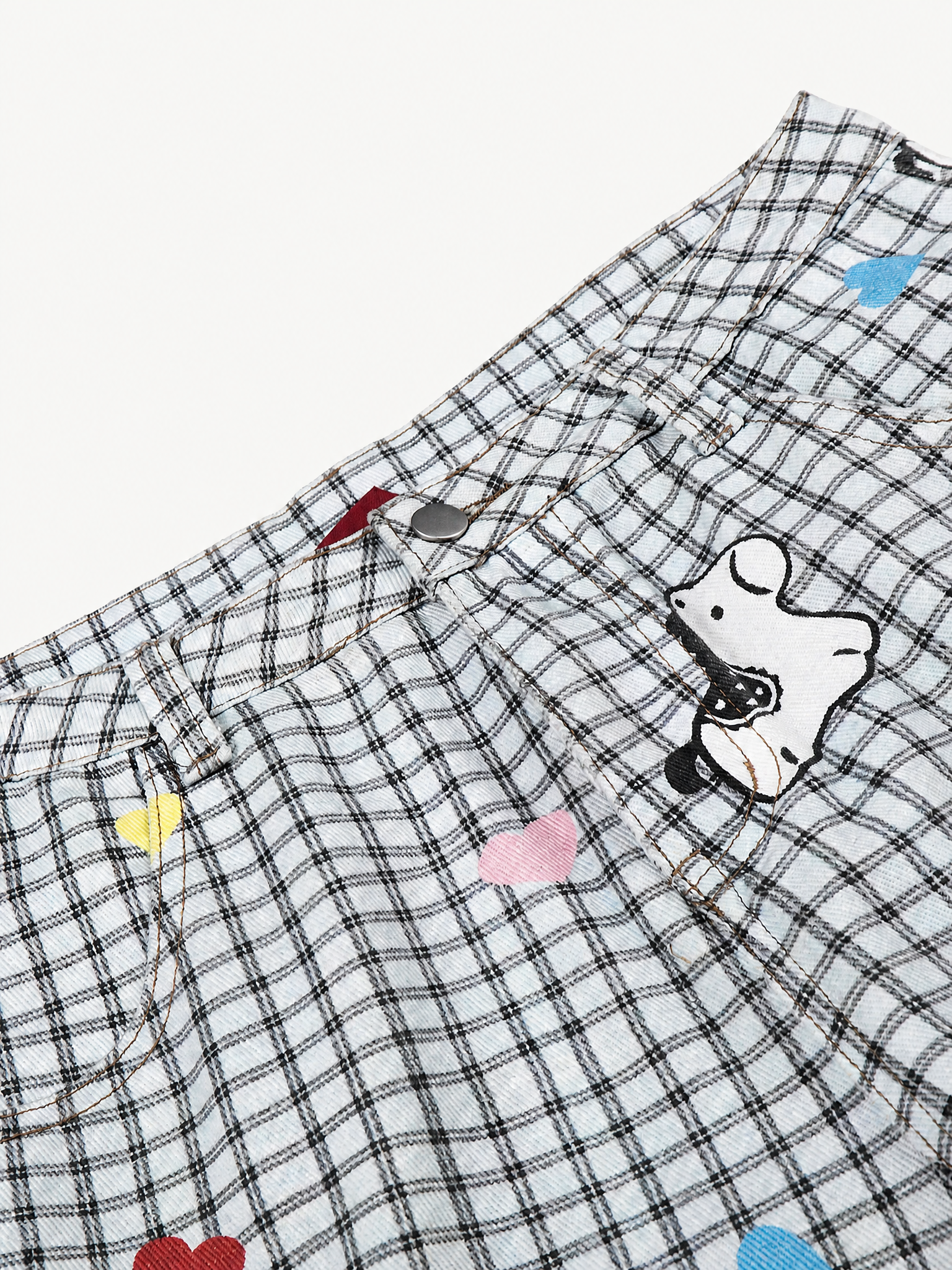 [Copy][Copy][Copy][Copy]OYL-Lab Star Patch Washed Denim Jorts